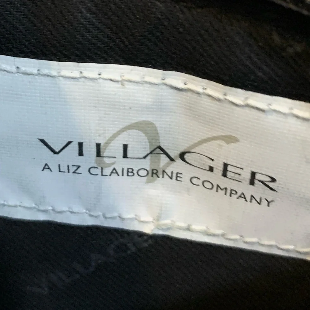 Villager - Liz Claiborne Black Wristlet Card Holder Wallet